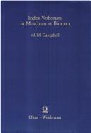 Index verborum in Moschum et Bionem = by Campbell, Malcolm Ph. D.