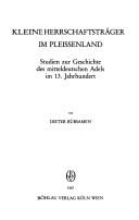 Kleine Herrschaftsträger im Pleissenland by Dieter Rübsamen
