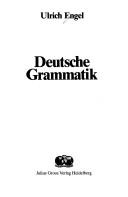 Cover of: Deutsche Grammatik by Ulrich Engel