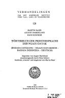 Cover of: Wörterbuch der Priestersprache der Ngaju-Dayak: (Bahasa Sangiang--Ngaju-Dayakisch--Bahasa Indonesia--Deutsch)