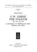 Cover of: G.W. Leibniz: iter Italicum : (mars 1689-mars 1690) : la dynamique de la république des lettres : nombreux textes inédits