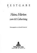 Cover of: Festgabe Heinz Hürten zum 60. Geburtstag by herausgegeben von Harald Dickerhof.