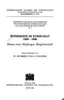 Cover of: Österreich im Europarat 1956-1986: Bilanz einer 30jährigen Mitgliedschaft