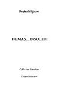 Cover of: Dumas-- insolite by Réginald Hamel