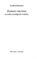 Cover of: Zomers van toen en andere nostalgische verhalen by Godfried Bomans