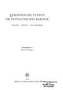 Cover of: Europäische Städte im Zeitalter des Barock by herausgegeben von Kersten Krüger.