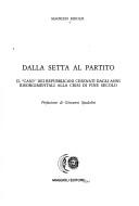 Cover of: Dalla setta al partito by Maurizio Ridolfi