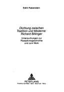 Dichtung zwischen Tradition und Moderne by Edith Rabenstein