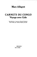 Cover of: Carnets du Congo by Marc Allégret