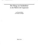 Cover of: Der Hang zur Architektur in der Malerei der Gegenwart