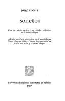 Cover of: Sonetos by Jorge Cuesta
