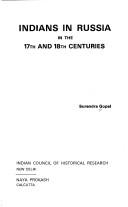 Cover of: Indians in Russia in the 17th and 18th centuries