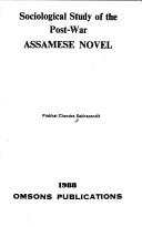 Sociological study of the post-war Assamese novel by Prabhat Chandra Sabhapandit