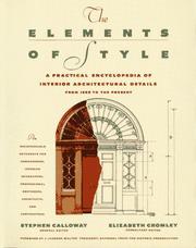 Cover of: ELEMENTS OF STYLE by Stephen Calloway, Elizabeth C. Cromley, Calloway, Stephen Calloway, Alan Powers, Stephen Calloway