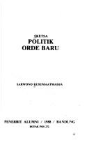 Cover of: Sketsa politik Orde Baru by Sarwono Kusumaatmadja