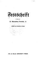 Cover of: Festschrift in honor of Dr. Marcelino Foronda, Jr.