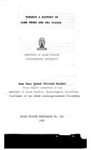 Cover of: Towards a history of Laem Thong and Sri Vijaya by Chand Chirayu Rajani M.C.