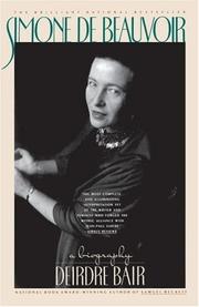 Cover of: Simone de Beauvoir by Deirdre Bair