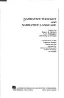 Cover of: Narrative thought and narrative language: a publication of the Cognitive Studies Group and the Institute for Behavioral Research at the University of Georgia