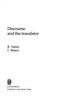 Cover of: Discourse and the translator