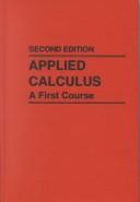 Cover of: Applied calculus: a first course