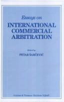 Cover of: Essays on international commercial arbitration