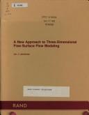 Cover of: A new approach to three-dimensional free-surface flow modeling by Jan J. Leendertse