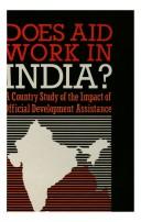 Cover of: Does aid work in India? by Lipton, Michael., John Toye, Lipton, Michael.