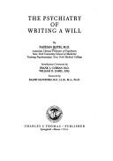 Cover of: The psychiatry of writing a will