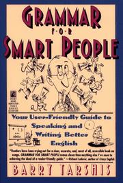 Cover of: Grammar for Smart People by Barry Tarshis