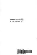 Cover of: Misleading cases in the common law