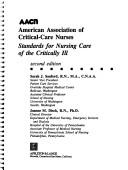 Standards for nursing care of the critically ill by Sarah J. Sanford