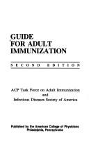 Cover of: Guide for adult immunization | 
