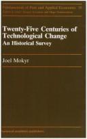Cover of: Twenty five centuries of technological change: an historical survey