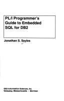 Cover of: Embedded SQL for DB2 by Jonathan Sayles