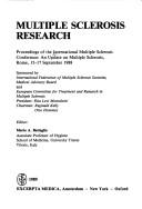 Cover of: Multiple sclerosis research by International Multiple Sclerosis Conference: an Update on Multiple Sclerosis (1988 Rome, Italy)