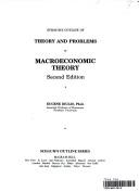 Cover of: Schaum's outline of theory and problems of macroeconomic theory by Eugene A. Diulio