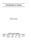 Cover of: Introduction to Oracle