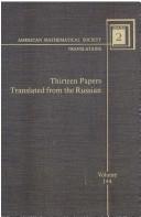 Front cover of Thirteen papers translated from the Russian by Unknown