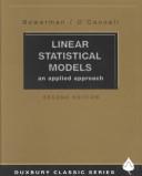 Linear statistical models by Bruce L. Bowerman