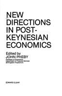 Cover of: New directions in post-Keynesian economics