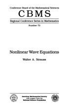 Cover of: Nonlinear wave equations