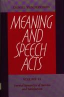 Cover of: Meaning and speech acts