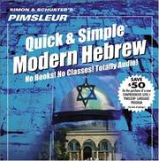 Cover of: Hebrew: Learn to Speak and Understand Hebrew with Pimsleur Language Programs (Quick & Simple)