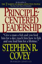 Cover of: Principle Centered Leadership by Stephen R. Covey