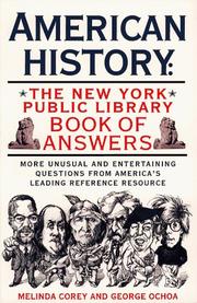 Cover of: American history: the New York Public Library book of answers