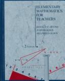 Cover of: Elementary mathematics for teachers