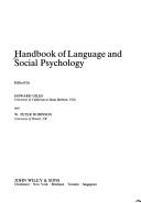 Cover of: Handbook of language and social psychology