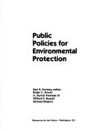 Cover of: Public policies for environmental protection
