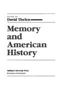 Cover of: Memory and American history